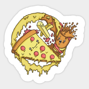 Fast Foods in Kawaii style Sticker